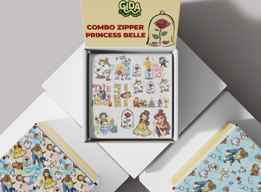 Combo Princess Belle Zipper tumblers - LIMITED QTY