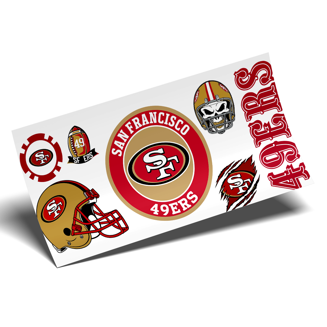 Cup Wrap Stickers UV DTF - 49ers