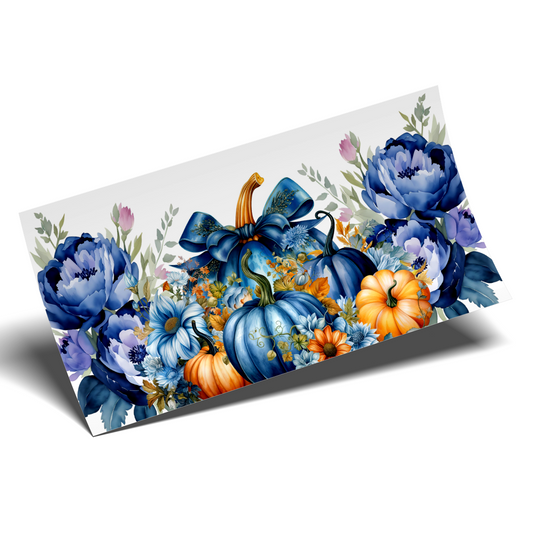 Cup Wrap Sticker  - UV DTF Blue Pumpkin