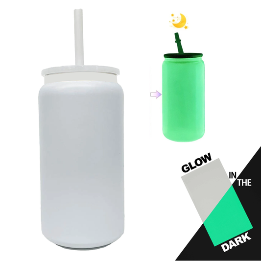 16 Oz GLOW IN THE DARK Sublimatable Stainless Steel Can