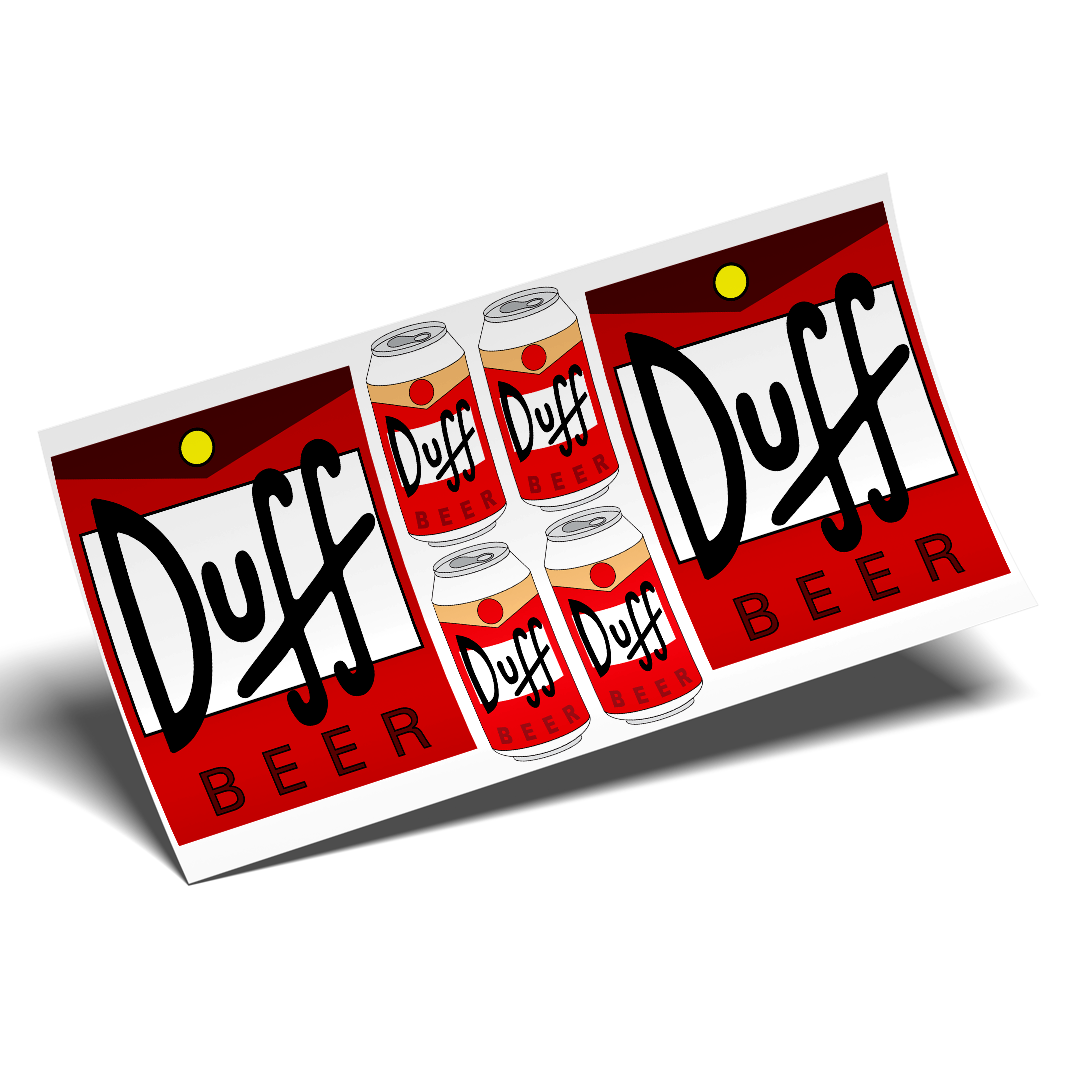 Cup Wrap Sticker UV DTF -  Duff Beer