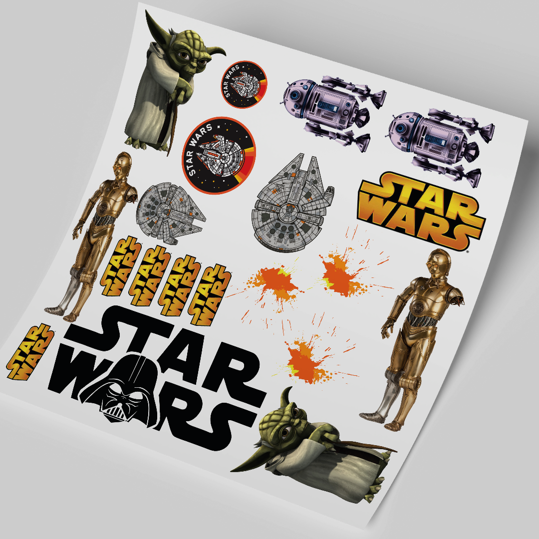 UV DTF Sheet 11x11 inches Star Wars