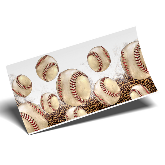 UV DTF Stickers Wrap - Baseball Animal print degrade