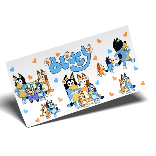 Cup Wrap UV DTF Stickers Wraps - Bluey Pets Libbey cup Wrap - Stickers