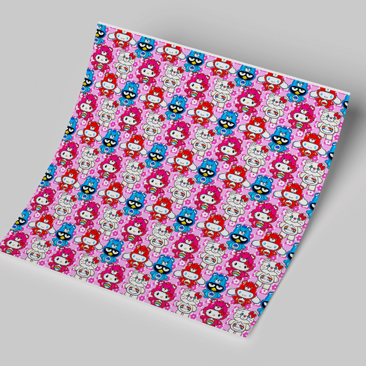 12x12 inches Patterned Vinyl - HK Melody and Bears