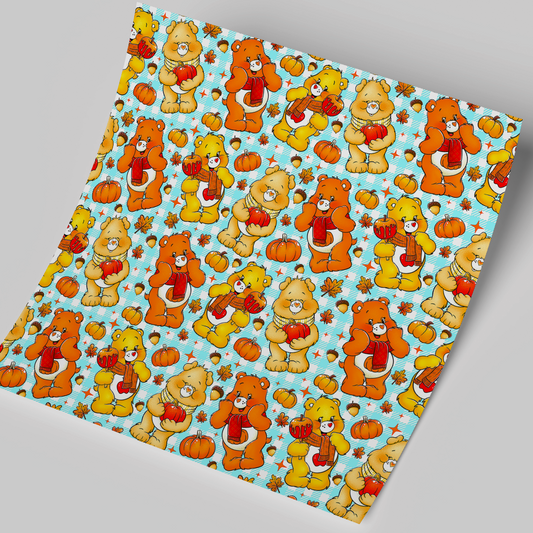 12x12 inches Falls Cute care Bears Patterned Vinyl