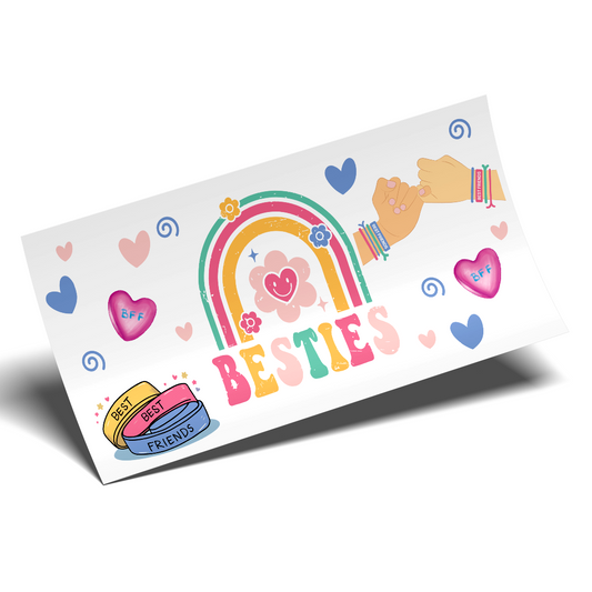 Cup Wrap Sticker  - UV DTF Stickers Wrap - Besties