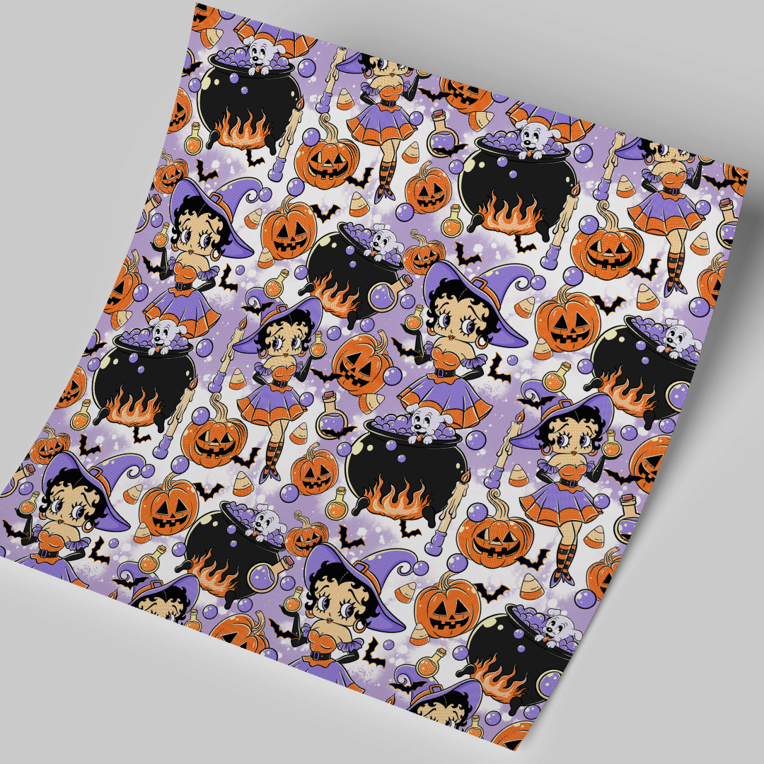 12x12 inches Betty Pumpkin - Printed Permanent Vinyl