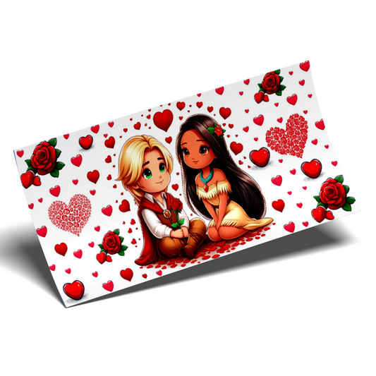 Cup Wrap Sticker UV DTF -  Pocahontas inlove