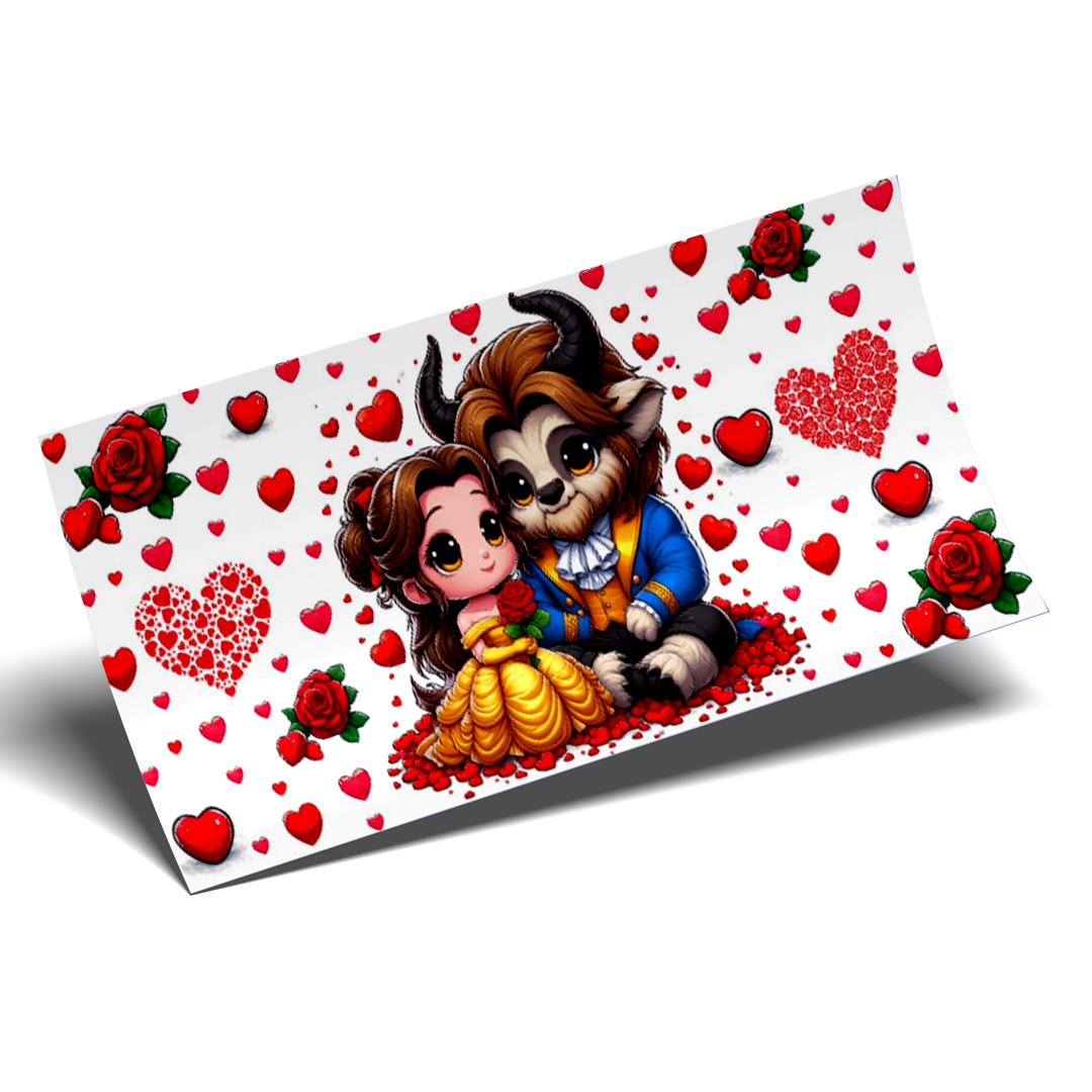 Cup Wrap Sticker UV DTF -  Bella and Beast comic