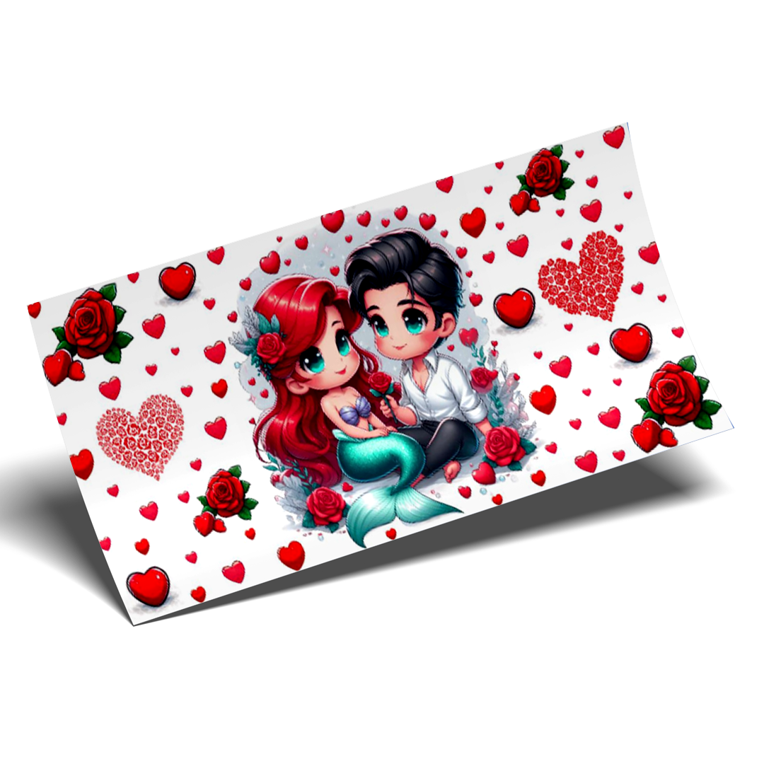 Cup Wrap Sticker UV DTF -  Mermaid inlove