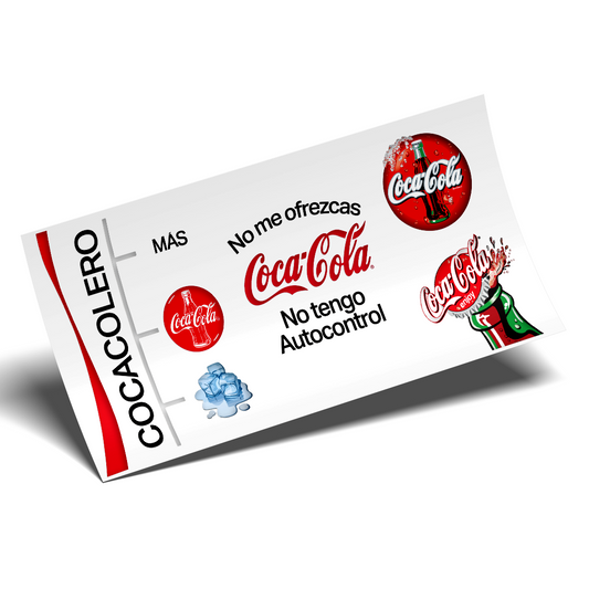 Cup Wrap Sticker UV DTF -  Coca Cola no autocontrol