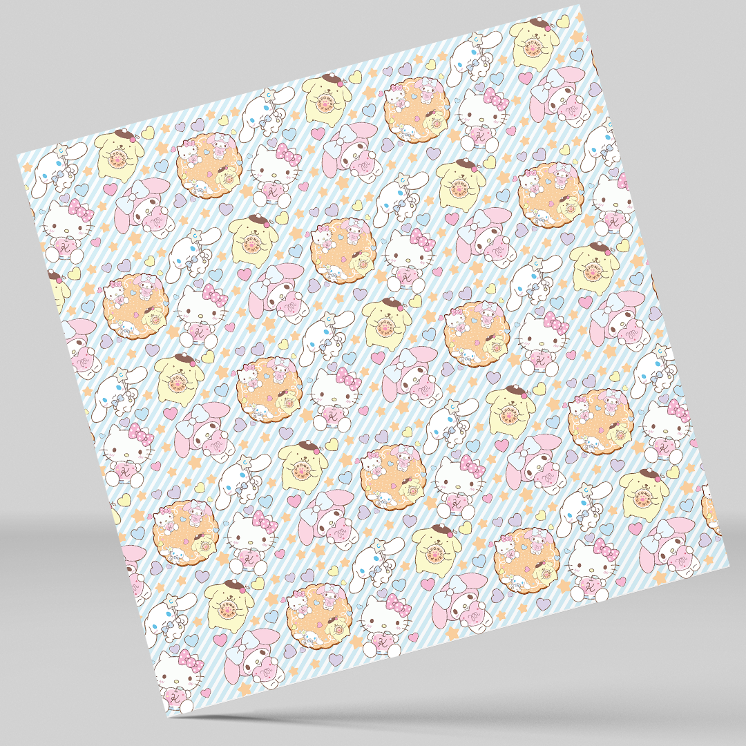 12x12" Permanent Printed Vinyl - Cookies Kitty