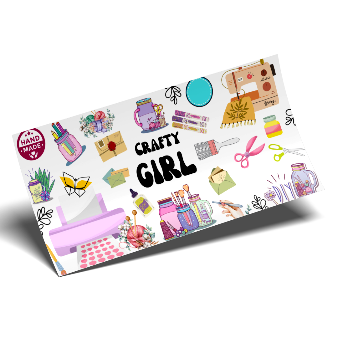 Cup Wrap Sticker  - UV DTF Crafty Girl