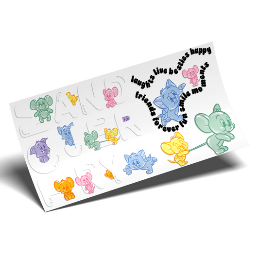 UV DTF Stickers Wrap - Tom and Jerry Besties