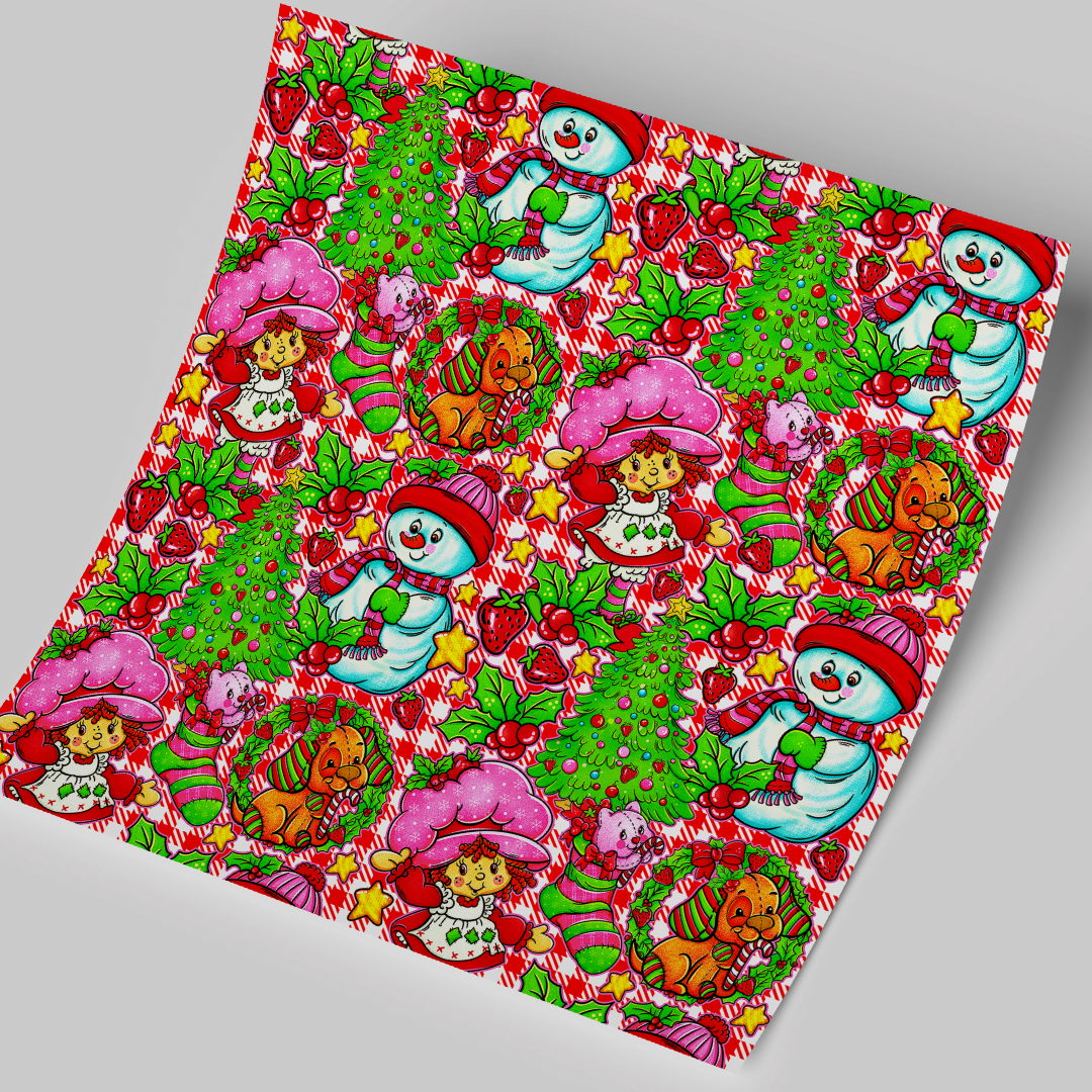 12x12 inches Fresita En Navidad Patterned Vinyl