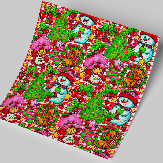 12x12 inches Fresita En Navidad Patterned Vinyl