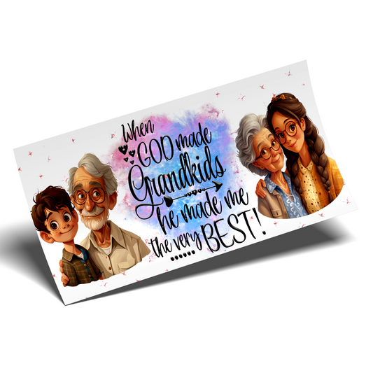 Cup Wrap Sticker  - UV DTF grandparents Abuelos