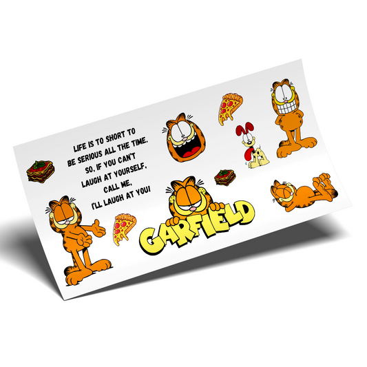 Cup Wrap Sticker UV DTF - Garfield Life is short