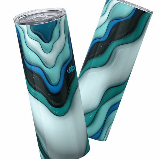 3D - Mint Geode Straight 20oz Tumbler wrap Vinyl