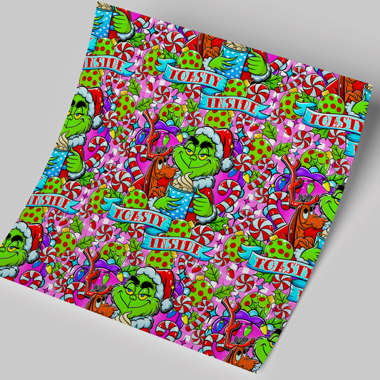 12x12 inches Grinch Toasty Inside Patterned Vinyl