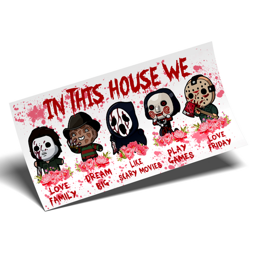 Cup Wrap Stickers UV DTF - Halloween 5 fives 2024