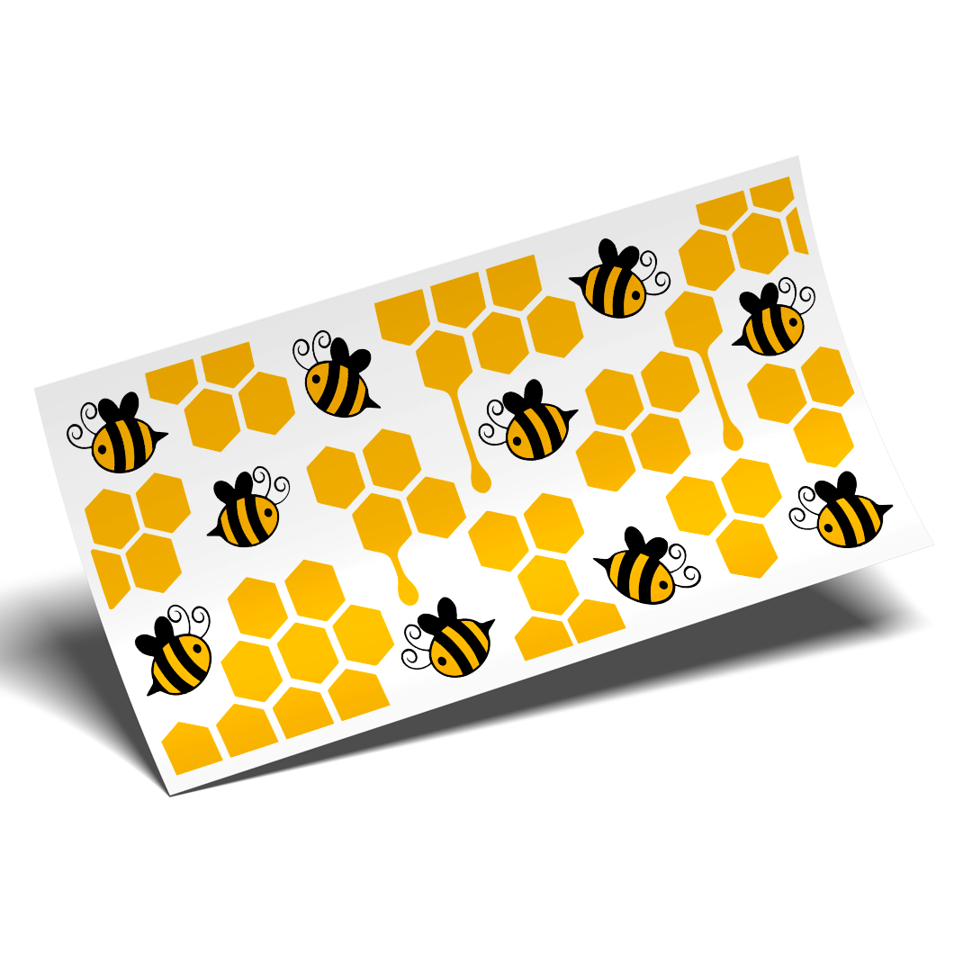 Cup Wrap Sticker UV DTF - Bee's and honey