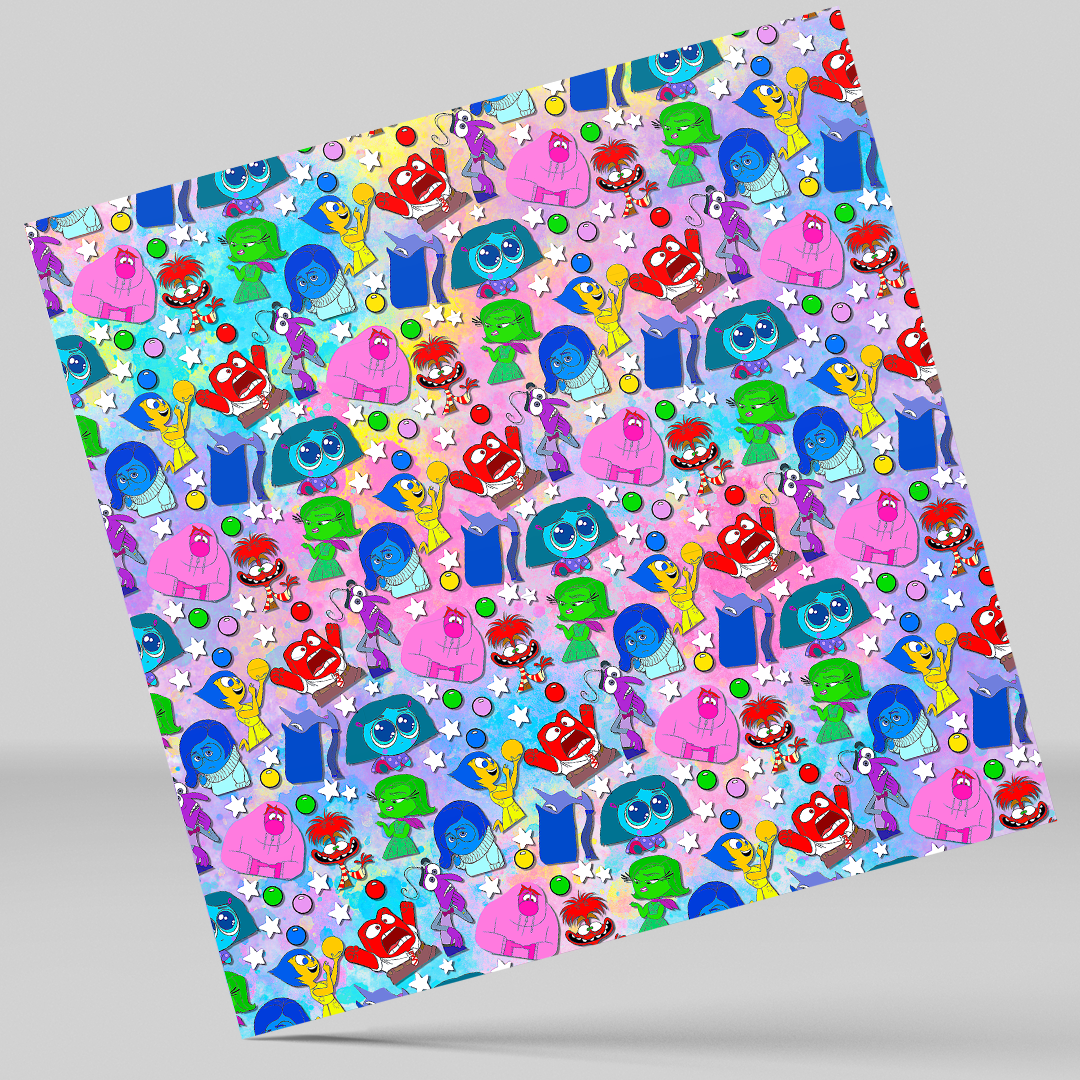 12x12 inches inside out watercolor background Patterned Vinyl