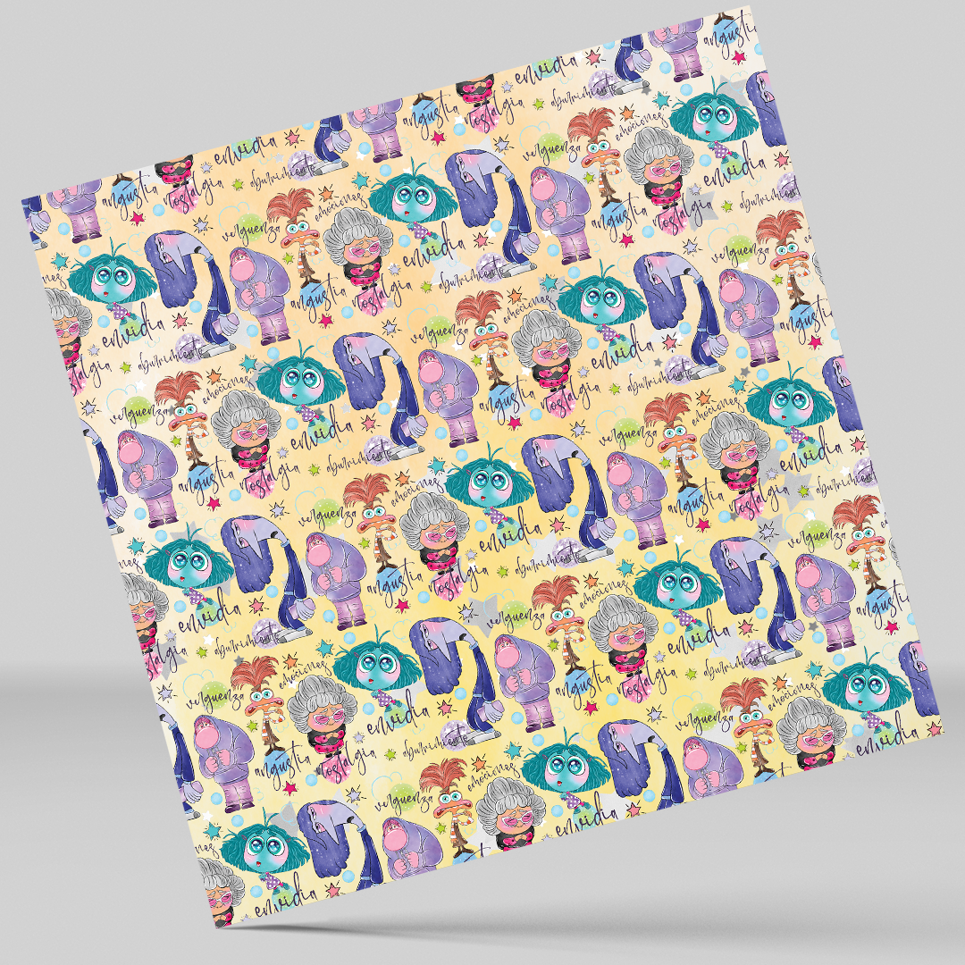 12x12 inches intensamente emociones hand painted Patterned Vinyl