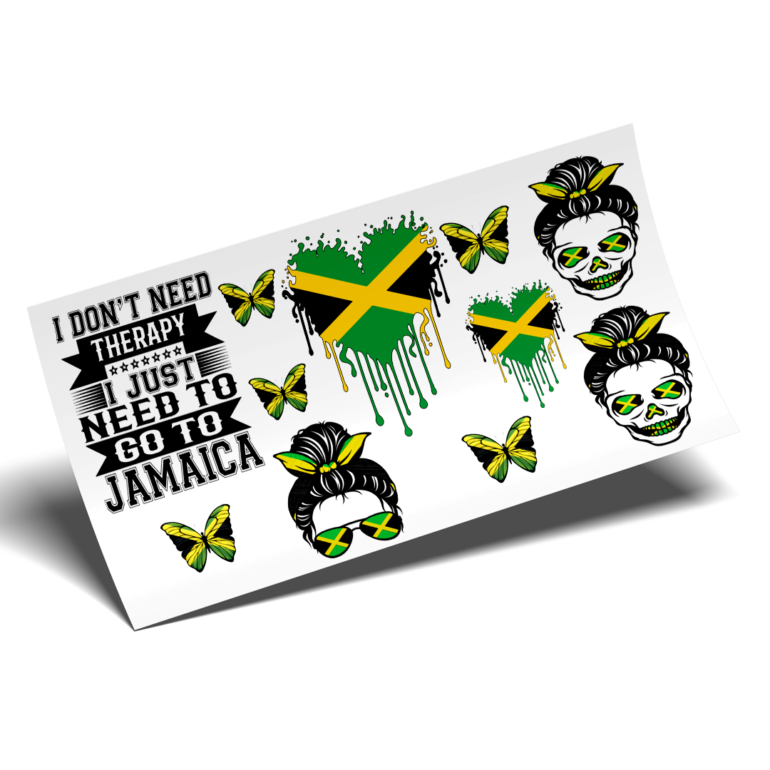 Cup Wrap Sticker  - UV DTF Jamaica