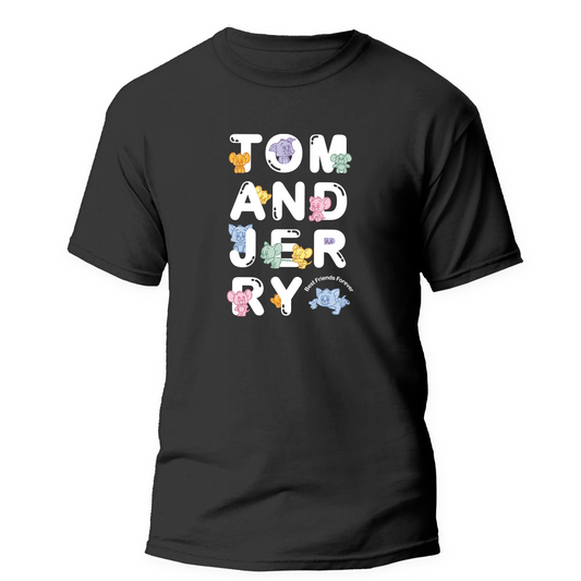 DTF TEXTIL TRANSFER - Tom y Jerry Bold White Letters