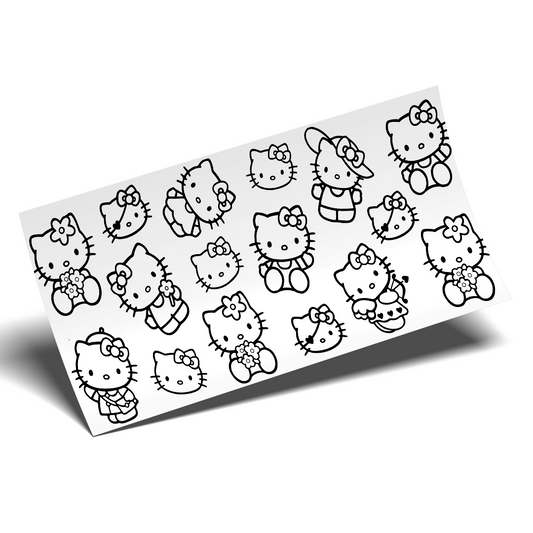 Cup Wrap Sticker  - UV DTF Kitty Silhouette