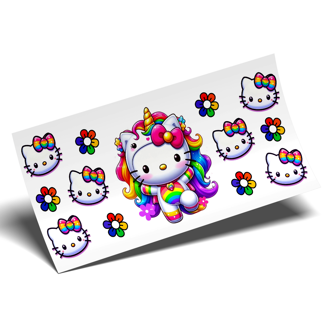 UV DTF - Little Unicorn hello kitty multicolor