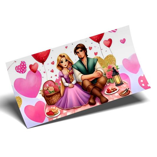 Cup Wrap Sticker  - UV DTF Rapunzel and prince