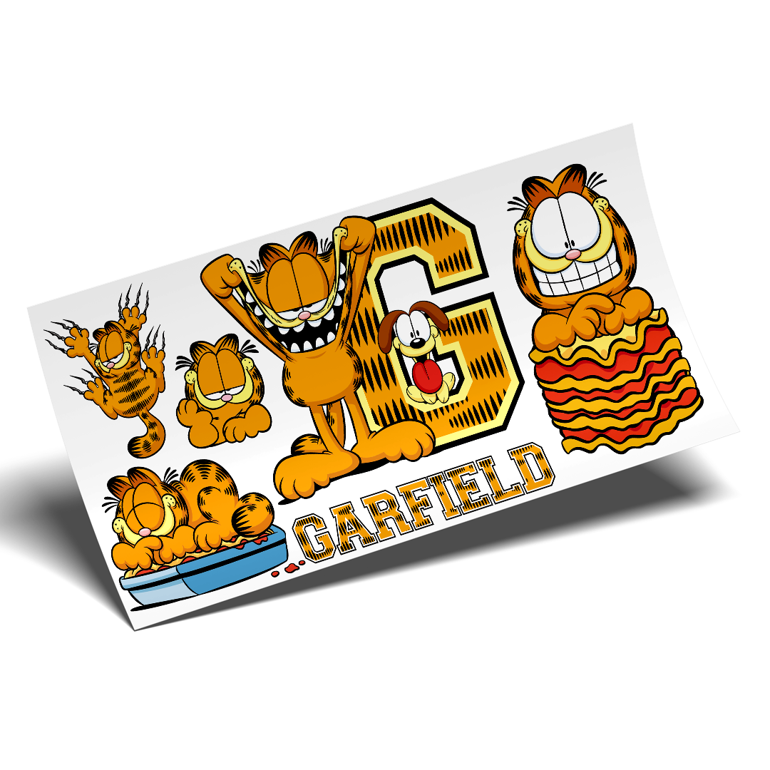 Cup Wrap Sticker UV DTF - Garfield Lasaña