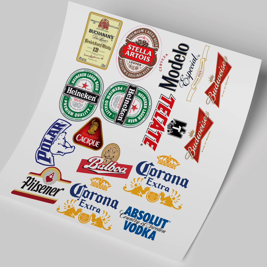 Cup Wrap Sticker UV DTF - Cervezas Beers