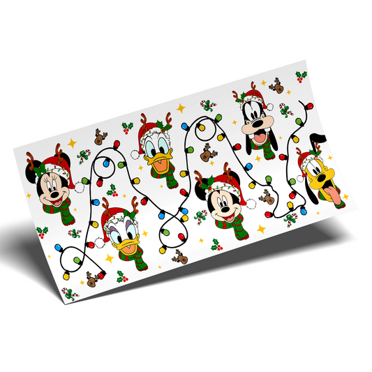 Cup Wrap Sticker  - UV DTF transfer Christmas friends