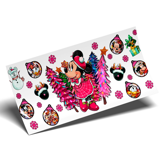 Cup Wrap Sticker  - UV DTF transfer Pink Elegant Minnie