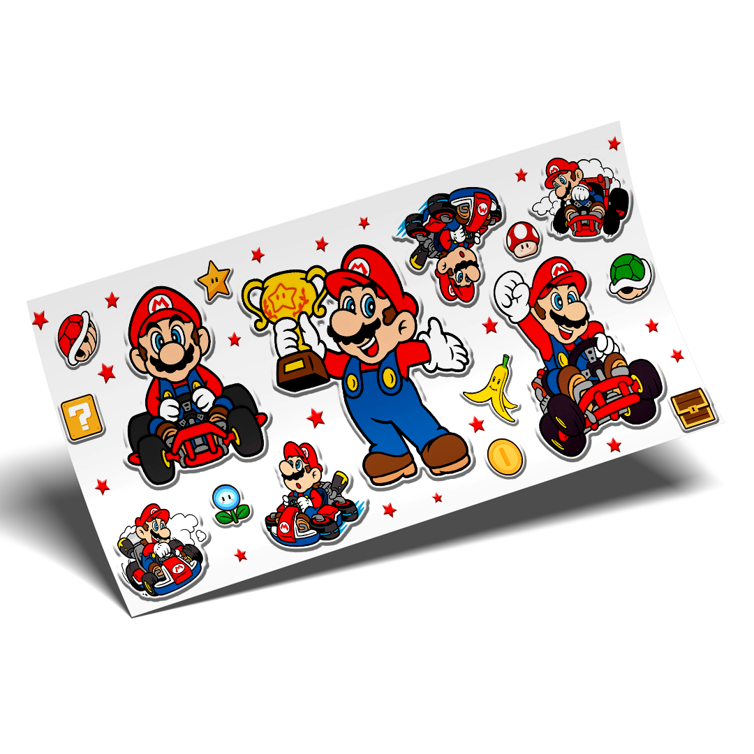 Cup Wrap Sticker  - UV DTF Mario champion