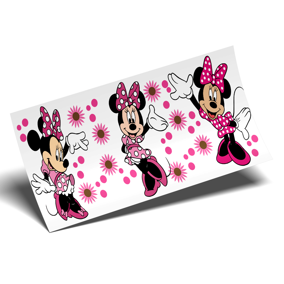 Cup Wrap UV DTF Stickers Wrap - Minnie Pink  Libbey cup Wrap - STICKERS