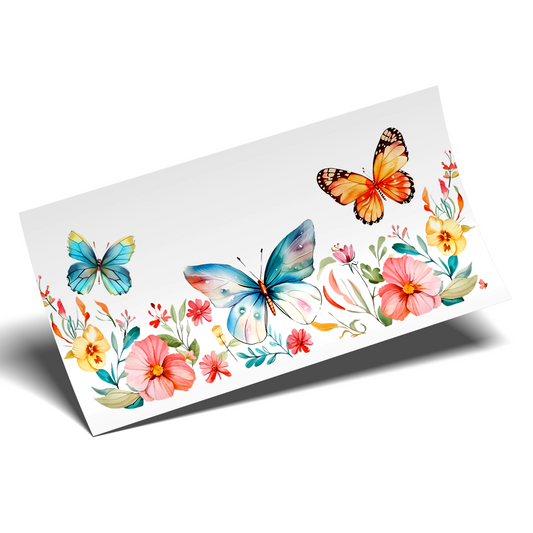 Cup Wrap Sticker  - UV DTF transfer Butterflies