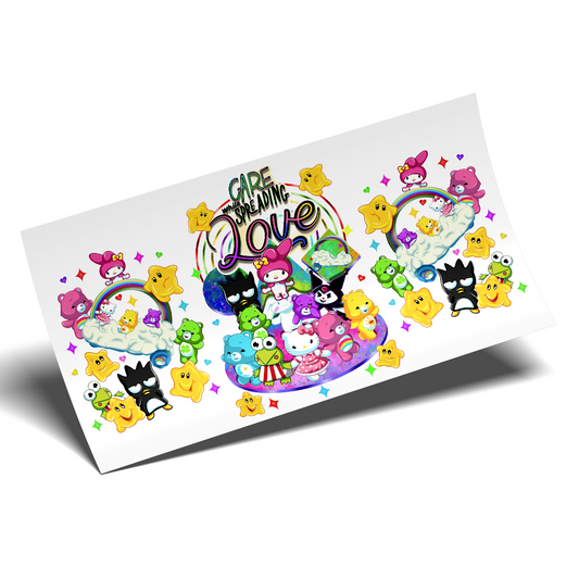 Cup Wrap Sticker UV DTF -  Sanrio Care while spreading Love kitty