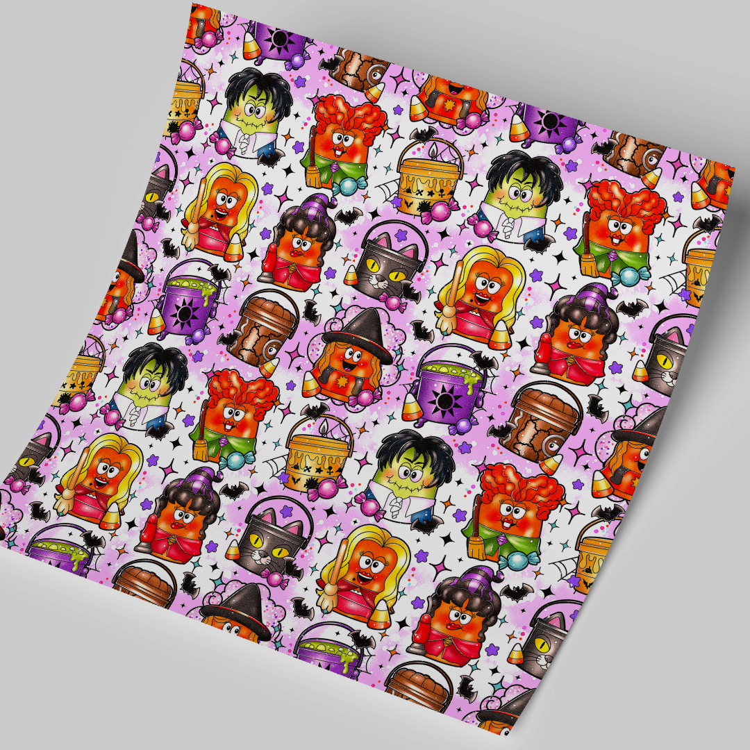 12x12 inches  Witches Nuggets Patterned Vinyl