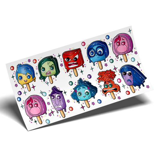 Cup Wrap Sticker UV DTF -  Popsicles Inside out
