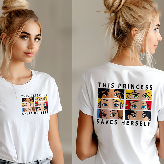 DTF TEXTIL TRANSFER - This princess saves herself