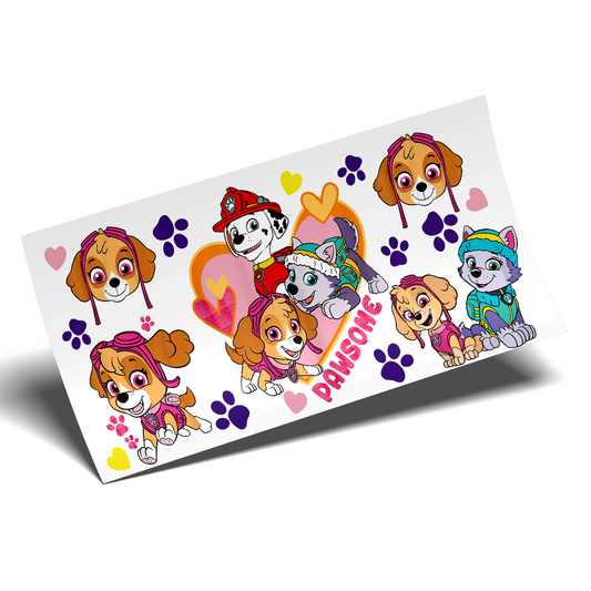 Cup Wrap Uv Dtf Sticker - Cute Girls Paw Patrol  - cup wrap STICKER