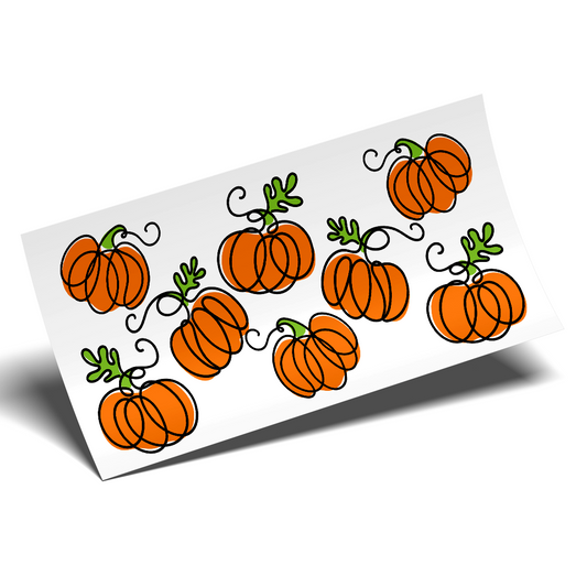 uv dtf Cup Wrap Sticker  - Pumpkin Beauty