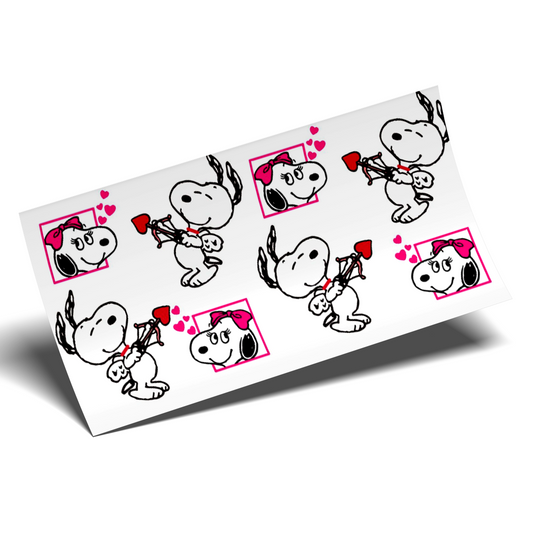 Cup Wrap Sticker  - UV DTF Love Snoopy frames