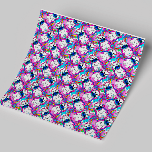 12x12 inches Patterned Vinyl - Stitch Unicorn