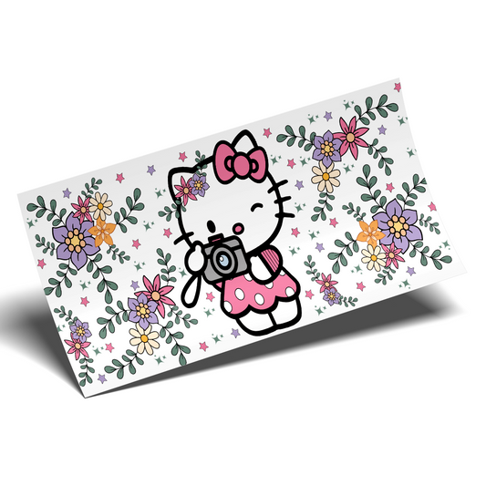 Cup Wrap Sticker UV DTF -  Say Cheese Kitty